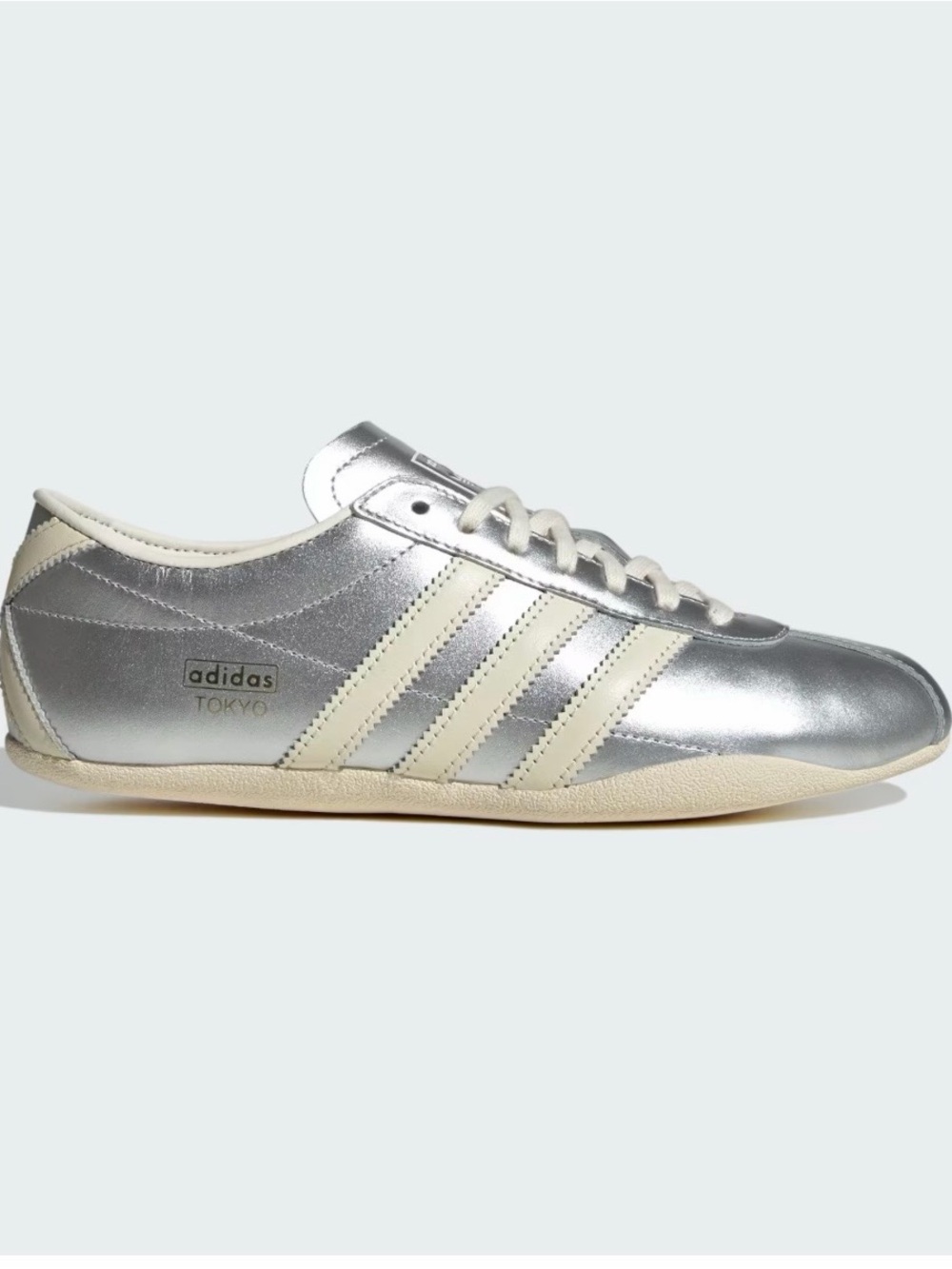 adidas Tokyo Leather Sneaker - Silver/Cream
